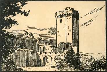 Abbaye De Montmajour - La antigua abadía de Montmajour, c. 1920s