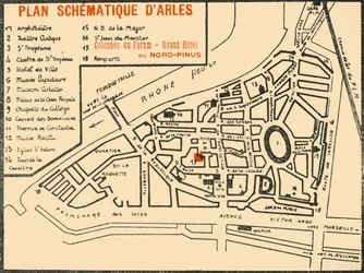 Plan esquemático de Arles