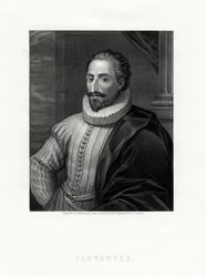 Miguel de Cervantes, novelista, poeta y dramaturgo español, siglo XIX