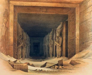 Interior del templo de Abu Simbel, Egipto
