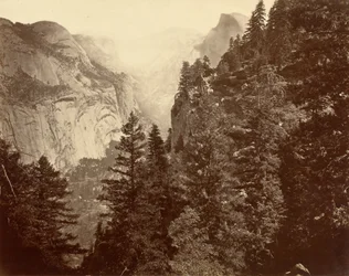 Cañón Tenaya desde Union Point, Valle de Yosemite, 1872