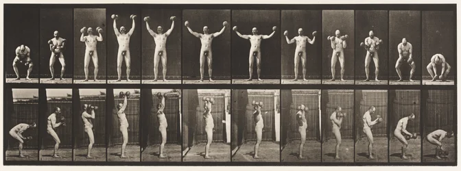 Placa 325. Levantando y Sosteniendo Dos Pesas de 50 lb, 1885