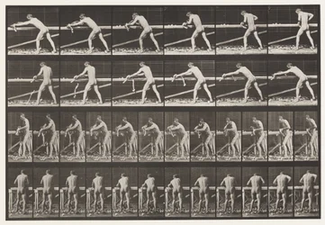 Placa 379. Carpintero, cepillando una tabla, 1872-1885