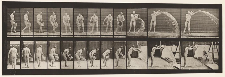 Placa 399. Vaciando un cubo de agua, 1872-1885