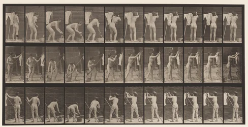 Placa 434. Colgando ropa en la línea, 1872-1885