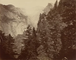 Cañón Tenaya desde Union Point, Valle del Yosemite,1872 (foto)