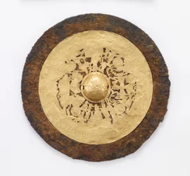 Espejo con la Reina Madre del Oeste (Xiwangmu) y el Duque Padre del Este (Dongwanggong), 25-220