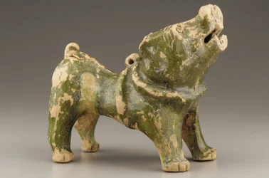 Figura de tumba de un perro ladrando, principios del siglo I-principios del siglo III