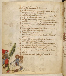 Añadir MS 19352 f.157v, Domingo de Ramos, del 