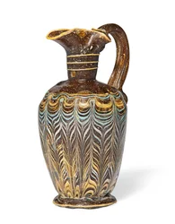 Oenochoe griega en forma de núcleo, siglos II-VI a.C. (vidrio pintado)