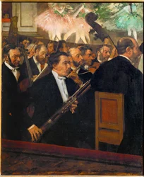 (La orquesta de la ópera (óleo sobre lienzo)