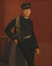 Achille De Gas en el uniforme de un cadete