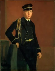 Achille de Gas y oficial de Guardiamarina