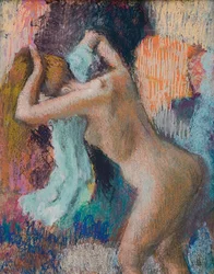 Después del baño, mujer secándose, c.1890-1895