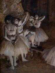 Repetición de ballet en la escena (detalle)
