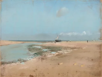 Playa en marea baja (desembocadura del río)