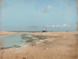 Playa en marea baja (desembocadura del río)