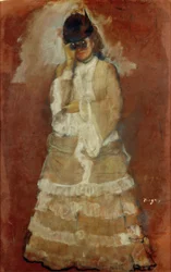 Dama con Binoculares