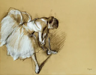 Bailarina Ajustando su Zapato, c.1890