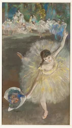 Bailarina en arabesco (pastel)