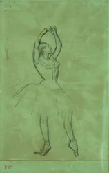 Bailarina con los brazos levantados