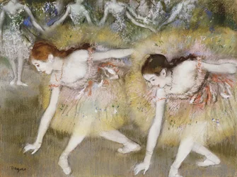 Bailarines inclinándose