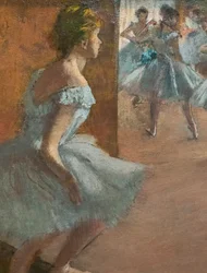 Bailarinas subiendo una escalera (detalle). Entre 1886 y 1888.
