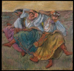 Bailarines con trajes típicos ucranianos