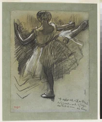 Bailarina vista de espaldas, «Grand Battement à la Seconde», hacia 1885-90