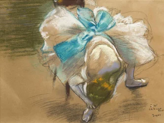 Bailarina atando su zapatilla, 1887