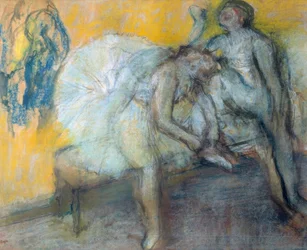 Dos bailarinas en reposo