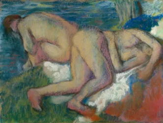 Dos mujeres en el baño