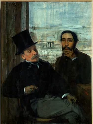 Edgar Degas y su amigo Evariste de Valernes, pintor francés (óleo sobre lienzo)