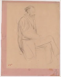 Édouard Manet, Sentado, perfil derecho