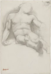 Étude - Hombre desnudo acostado
