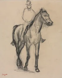 Caballo y jinete, c. 1890