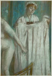 La Toilette apres le bain (pastel sobre papel)