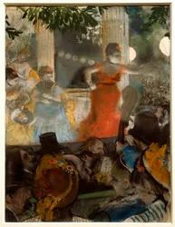 Le café concert, a ambassadeurs. Pintura al pastel de Edgar Degas (1834-1917) 1876 Dim. 0,36 x 0,28 m Lyon. Museo de Bellas Artes