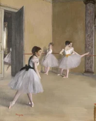 El vestíbulo de la danza en la Ópera de la calle Le Peletier