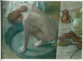 Le tub (Mujer en la bañera) (óleo sobre lienzo)
