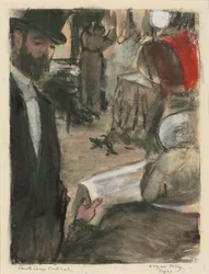 Ludovic Halevy encontró a Madame Cardinal en un salón; Ludovic Halevy trouve Madame Cardinal dans une loge, 1876-1877