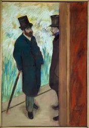 Ludovic Halevy y Albert Boulanger-Cavé en los bastidores de la ópera