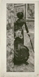 Mary Cassatt en la Galería de Pinturas del Louvre, 1879-80