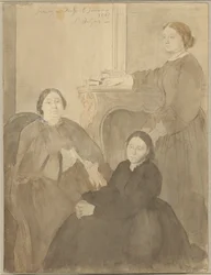 La Sra. Michel Musson y sus hijas, Estelle y Désirée
