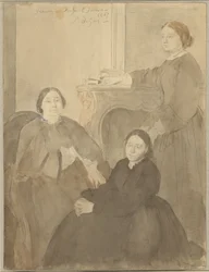 La Sra. Michel Musson y sus hijas, Estelle y Désirée