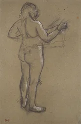 Mujer Desnuda Secándose