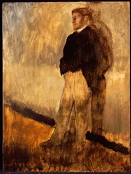 Retrato de un Hombre de Pie con las Manos en los Bolsillos