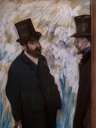 Retrato de amigos, en la escena (detalle) (también conocido como "Retrato de Ludovic Halevy y Albert Boulanger-Cave"). 1879.