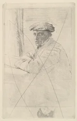 Retrato del grabador Joseph Tourny, 1857