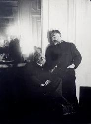 Retratos del poeta Stéphane Mallarmé (1842-1898) y el pintor Auguste Renoir (1841-1919). Edicto fotográfico de Edgar Degas (1834-1917) 1895 París, Biblioteca Jacques Doucet